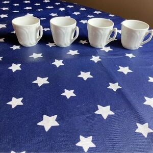 4 Antique Rare Demitasse Ceramic Cups